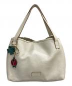 MaxMaraマックスマーラ）の古着「シボ革トートバッグ」｜アイボリー