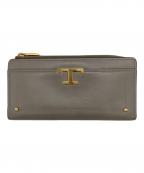 TOD'Sトッズ）の古着「Tタイムレスロングウォレット」｜グレージュ