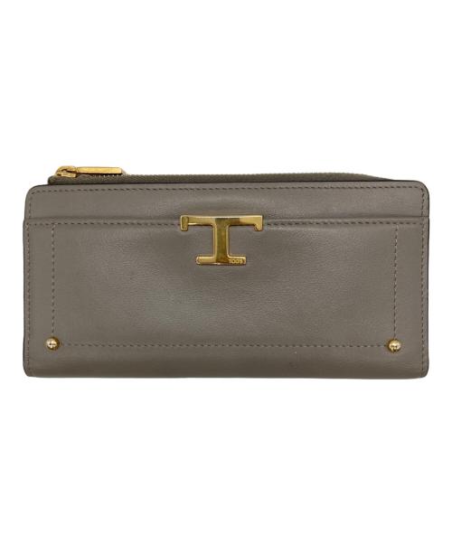 TOD'S（トッズ）TOD'S (トッズ) Tタイムレスロングウォレット グレージュの古着・服飾アイテム