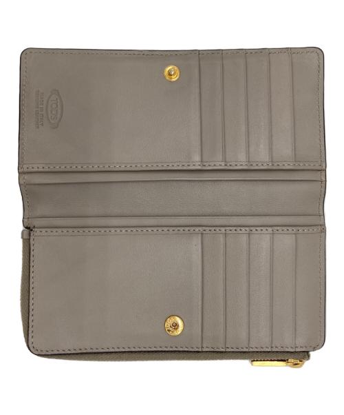 TOD'S（トッズ）TOD'S (トッズ) Tタイムレスロングウォレット グレージュの古着・服飾アイテム