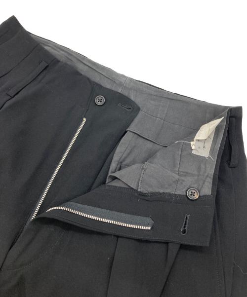 Yohji Yamamoto pour homme（ヨウジヤマモト プールオム）Yohji Yamamoto pour homme (ヨウジヤマモト プールオム) 2タックウールギャバテーパードスラックス ブラック サイズ:Sの古着・服飾アイテム