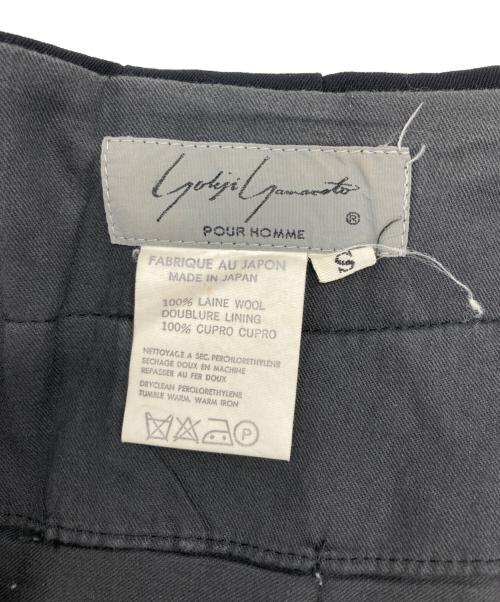 Yohji Yamamoto pour homme（ヨウジヤマモト プールオム）Yohji Yamamoto pour homme (ヨウジヤマモト プールオム) 2タックウールギャバテーパードスラックス ブラック サイズ:Sの古着・服飾アイテム