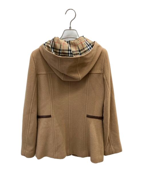 BURBERRY BLUE LABEL（バーバリーロンドンブルーレーベル）BURBERRY BLUE LABEL (バーバリーロンドンブルーレーベル) 裏ノバチェックウールフーデッドジャケット ブラウン サイズ:38の古着・服飾アイテム