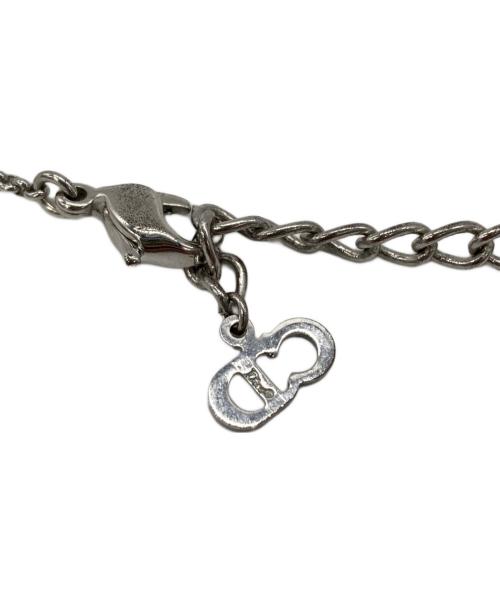 Christian Dior（クリスチャン ディオール）Christian Dior (クリスチャン ディオール) CDロゴキューブラインストーンネックレスの古着・服飾アイテム