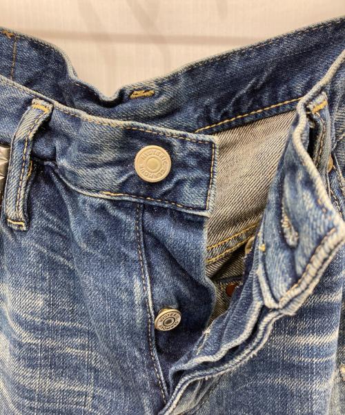 Hysteric Glamour（ヒステリックグラマー）Hysteric Glamour (ヒステリックグラマー) PF加工デニムスリムストレートパンツ インディゴ サイズ:Sの古着・服飾アイテム