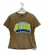 stussyステューシー）の古着「プリントTシャツ」｜ブラウン