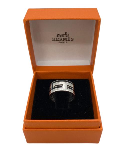 HERMES（エルメス）HERMES (エルメス) ムーブアッシュリング シルバー×ブラック サイズ:55の古着・服飾アイテム