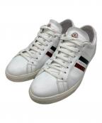 MONCLERモンクレール）の古着「LA MONACO レザースニーカー」｜ホワイト