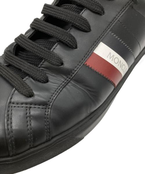 MONCLER（モンクレール）MONCLER (モンクレール) LA MONACO レザースニーカー ブラック サイズ:43の古着・服飾アイテム
