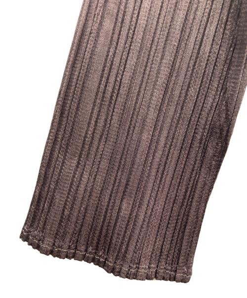 PLEATS PLEASE（プリーツプリーズ）PLEATS PLEASE (プリーツプリーズ) プリーツワンピース ブラウン サイズ:3の古着・服飾アイテム