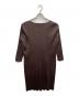 PLEATS PLEASE (プリーツプリーズ) プリーツワンピース ブラウン サイズ:3：12000円