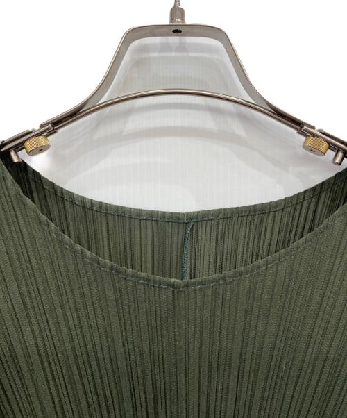 PLEATS PLEASE（プリーツプリーズ）PLEATS PLEASE (プリーツプリーズ) プリーツブラウス グリーン サイズ:3の古着・服飾アイテム