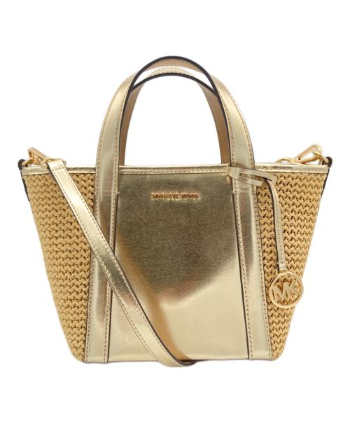 MICHAEL KORS（マイケル・コース）MICHAEL KORS (マイケル・コース) 2WAYショルダーバッグ ゴールドの古着・服飾アイテム