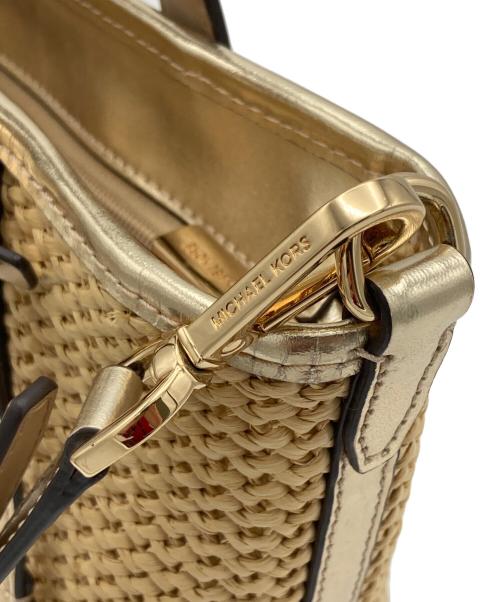MICHAEL KORS（マイケル・コース）MICHAEL KORS (マイケル・コース) 2WAYショルダーバッグ ゴールドの古着・服飾アイテム