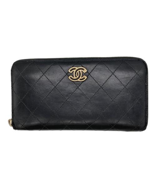 CHANEL（シャネル）CHANEL (シャネル) マトラッセ長財布 ブラックの古着・服飾アイテム