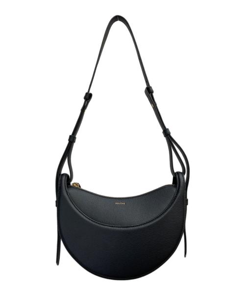 POLENE（ポレーヌ）POLENE (ポレーヌ) ハーフムーンショルダーバッグ ブラックの古着・服飾アイテム