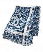 CHANELシャネル）の古着「ツイード転写ココマークシルクストール」｜ネイビー