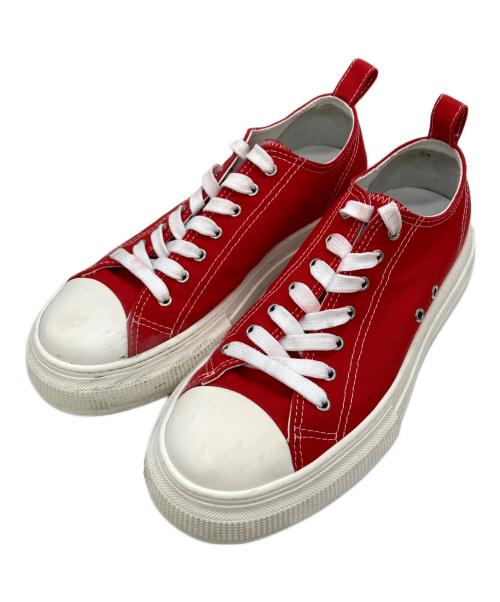 DSQUARED2（ディースクエアード）DSQUARED2 (ディースクエアード) キャンバススニーカー レッド サイズ:43の古着・服飾アイテム