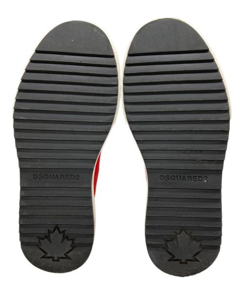 DSQUARED2（ディースクエアード）DSQUARED2 (ディースクエアード) キャンバススニーカー レッド サイズ:43の古着・服飾アイテム