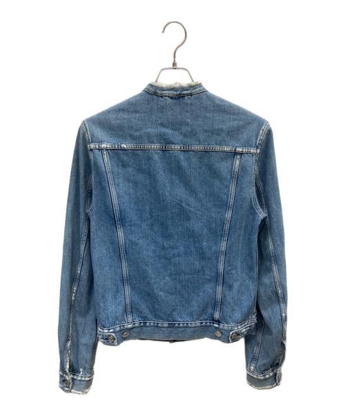 Acne studios（アクネ ストゥディオス）Acne studios (アクネ ストゥディオス) ノーカラークラッシュデニムジャケット インディゴ サイズ:44の古着・服飾アイテム