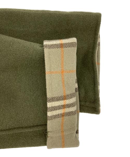 Burberry's（バーバリー）Burberry's (バーバリーズ) 裏ノバチェックカシミヤ混ステンカラーコート グリーン サイズ:表記なしの古着・服飾アイテム