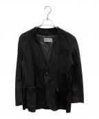 quattrocchi×International Galleryクアトロッキ×インターナショナルギャラリー）の古着「ゴートスエードノーラペルジャケット」｜ブラック