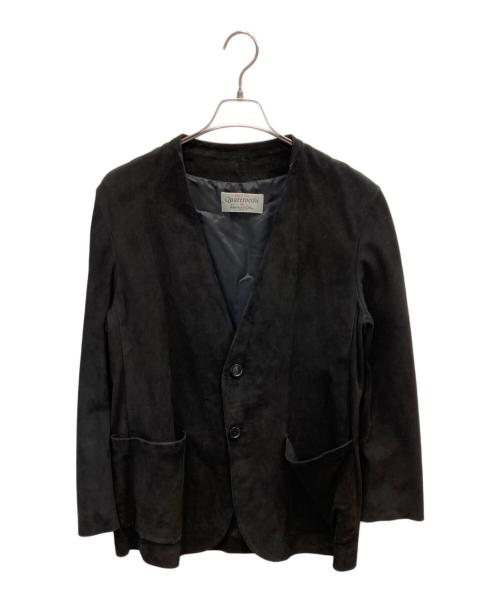 quattrocchi（クアトロッキ）quattrocchi (クアトロッキ) International Gallery (インターナショナルギャラリー) ゴートスエードノーラペルジャケット ブラック サイズ:42の古着・服飾アイテム