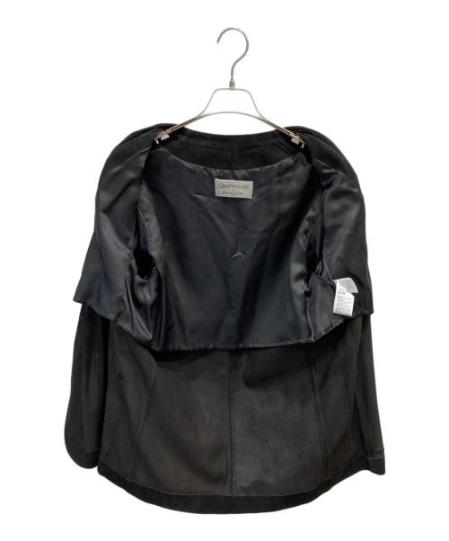 quattrocchi（クアトロッキ）quattrocchi (クアトロッキ) International Gallery (インターナショナルギャラリー) ゴートスエードノーラペルジャケット ブラック サイズ:42の古着・服飾アイテム