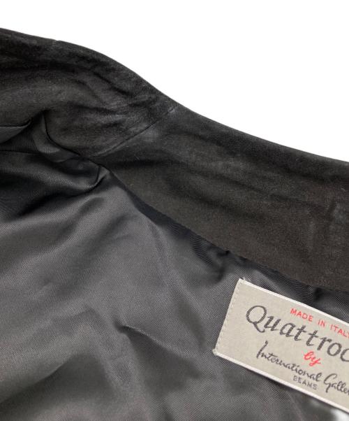 quattrocchi（クアトロッキ）quattrocchi (クアトロッキ) International Gallery (インターナショナルギャラリー) ゴートスエードノーラペルジャケット ブラック サイズ:42の古着・服飾アイテム