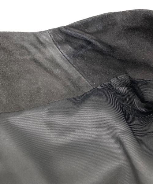 quattrocchi（クアトロッキ）quattrocchi (クアトロッキ) International Gallery (インターナショナルギャラリー) ゴートスエードノーラペルジャケット ブラック サイズ:42の古着・服飾アイテム