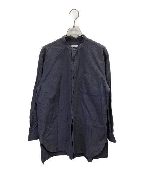 COMOLI（コモリ）COMOLI (コモリ) バンドカラーシャツ ネイビー サイズ:Sの古着・服飾アイテム
