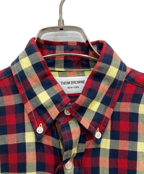 THOM BROWNE. NEW YORK（トムブラウン ニューヨーク）THOM BROWNE. NEW YORK (トムブラウン ニューヨーク) チェックシャツ レッド×イエロー サイズ:Sの古着・服飾アイテム