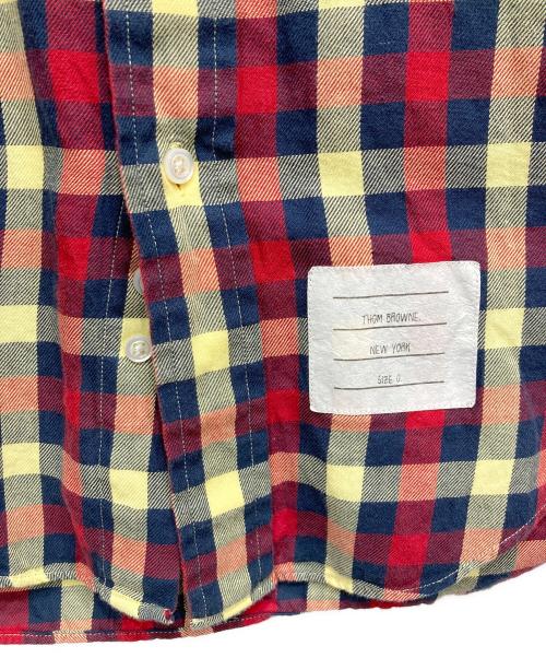 THOM BROWNE. NEW YORK（トムブラウン ニューヨーク）THOM BROWNE. NEW YORK (トムブラウン ニューヨーク) チェックシャツ レッド×イエロー サイズ:Sの古着・服飾アイテム