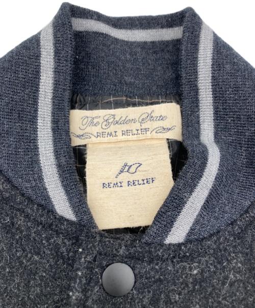 REMI RELIEF（レミレリーフ）REMI RELIEF (レミレリーフ) メルトン切替スタジャン グレー サイズ:Sの古着・服飾アイテム