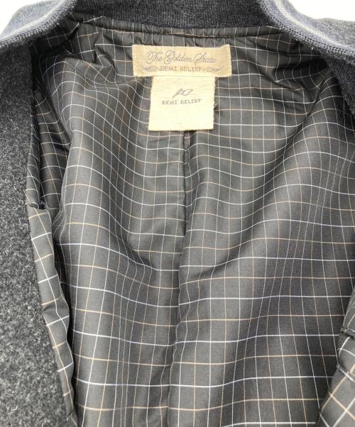 REMI RELIEF（レミレリーフ）REMI RELIEF (レミレリーフ) メルトン切替スタジャン グレー サイズ:Sの古着・服飾アイテム