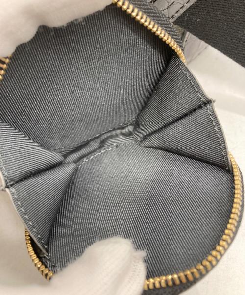 LEATHER JEWELS（レザージュエルズ）LEATHER JEWELS (レザージュエルズ) フラワーモチーフクロコ型押しショルダーバッグ グレーの古着・服飾アイテム