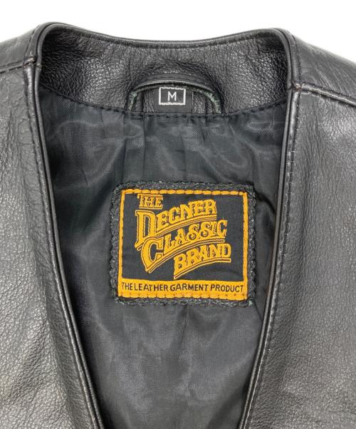 DEGNER（デグナー）DEGNER (デグナー) レースアップレザーベスト ブラック サイズ:Mの古着・服飾アイテム