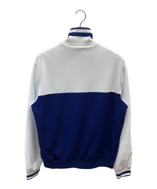 GUCCI（グッチ）GUCCI (グッチ) Interlocking G Polyester Pique Zip-Up Jacket ホワイト×ネイビー サイズ:Sの古着・服飾アイテム
