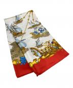 HERMESエルメス）の古着「VOILES DE LUMIERE 光の帆船 カレシルクスカーフ」｜レッド