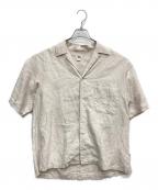 H BEAUTY&YOUTHエイチ ビューティー&ユース）の古着「OPEN COLLAR SHORT SLEEVE SHIRT」｜アイボリー