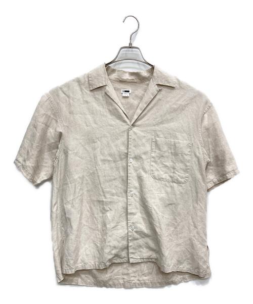 H BEAUTY&YOUTH（エイチ ビューティー&ユース）H BEAUTY&YOUTH (エイチ ビューティー&ユース) OPEN COLLAR SHORT SLEEVE SHIRT アイボリー サイズ:Sの古着・服飾アイテム