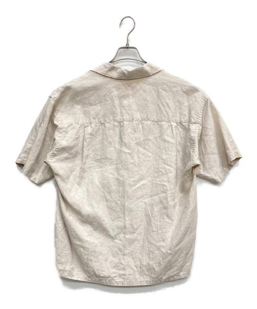 H BEAUTY&YOUTH（エイチ ビューティー&ユース）H BEAUTY&YOUTH (エイチ ビューティー&ユース) OPEN COLLAR SHORT SLEEVE SHIRT アイボリー サイズ:Sの古着・服飾アイテム