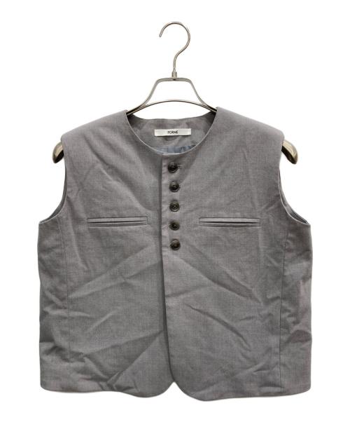 forme（フォルメ）forme (フォルメ) Front Button Vest グレー サイズ:FREEの古着・服飾アイテム