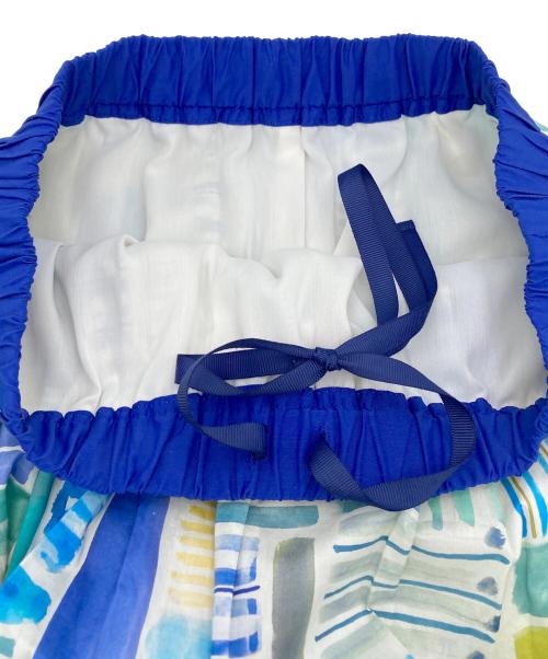 fontana grande（フォンタナ グランデ）fontana grande (フォンタナ グランデ) 水彩デザインスカート ブルー サイズ:38の古着・服飾アイテム