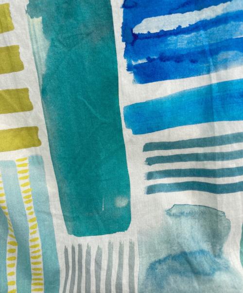 fontana grande（フォンタナ グランデ）fontana grande (フォンタナ グランデ) 水彩デザインスカート ブルー サイズ:38の古着・服飾アイテム