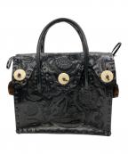 Carving Tribesカービングトライブス）の古着「カーヴィングレザートートバッグ」｜ブラック