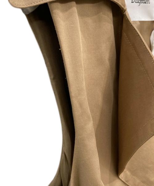 Diagram（ダイアグラム）Diagram (ダイアグラム) ロングトレンチベスト ベージュ サイズ:Sの古着・服飾アイテム