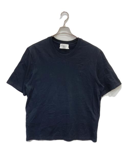 AMI Alexandre Mattiussi（アミアレクサンドルマテュッシ）AMI Alexandre Mattiussi (アミアレクサンドルマテュッシ) ハートロゴ刺繍Tシャツ ブラック サイズ:XLの古着・服飾アイテム
