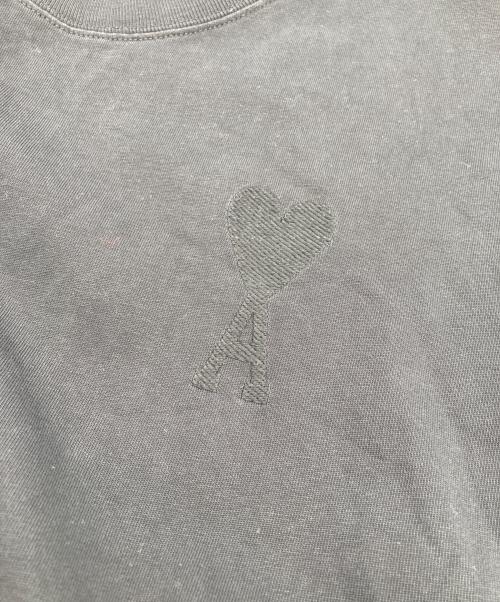 AMI Alexandre Mattiussi（アミアレクサンドルマテュッシ）AMI Alexandre Mattiussi (アミアレクサンドルマテュッシ) ハートロゴ刺繍Tシャツ ブラック サイズ:XLの古着・服飾アイテム