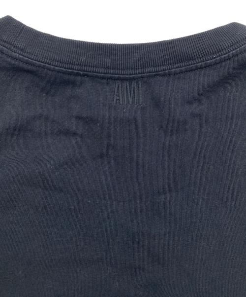 AMI Alexandre Mattiussi（アミアレクサンドルマテュッシ）AMI Alexandre Mattiussi (アミアレクサンドルマテュッシ) ハートロゴ刺繍Tシャツ ブラック サイズ:XLの古着・服飾アイテム